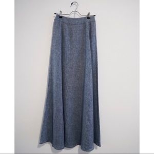 Sezane Linen Chambray Maxi Skirt, EU 34/US 2